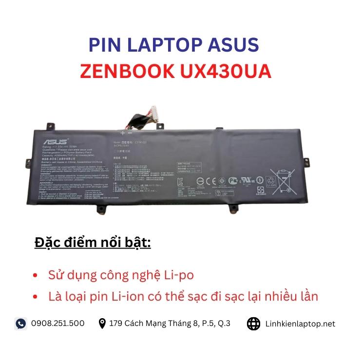 Đặc điểm và thông số của pin laptop Asus ZenBook UX430UA