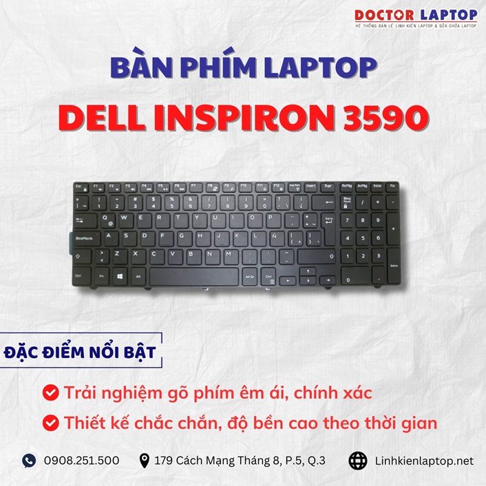 Cung cap thay ban phim laptop Dell Inspiron 3590 chinh hang gia tot nhat