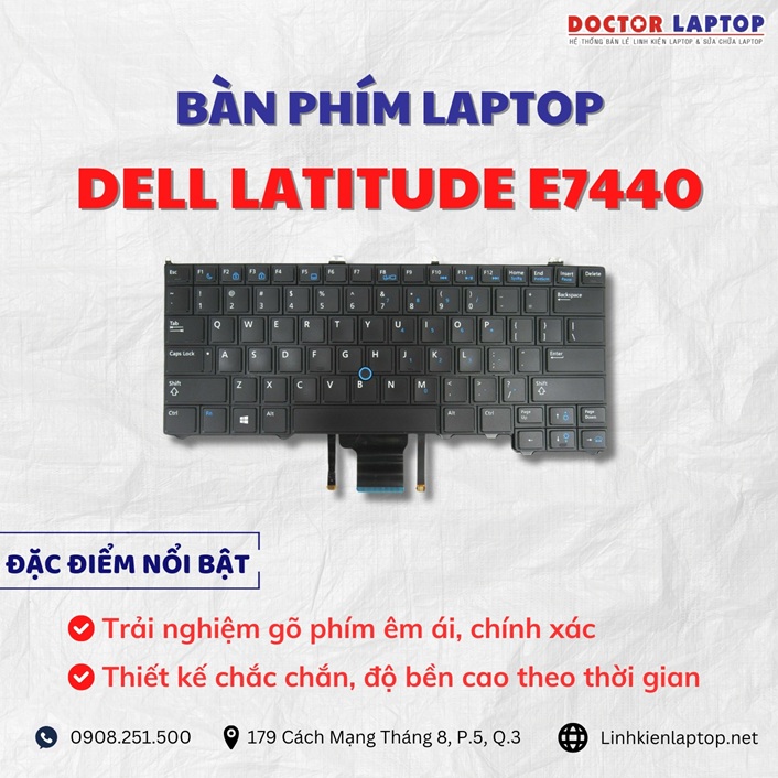 Cung cap thay ban phim laptop Dell Latitude E7440 chinh hang gia tot nhat