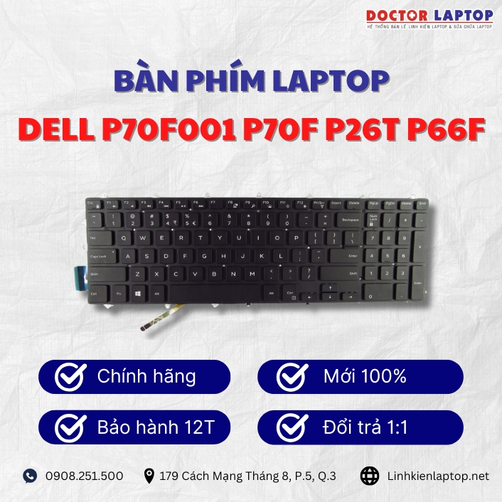 Gioi thieu ve ban phim laptop Dell P70F001 P70F P26T P66F