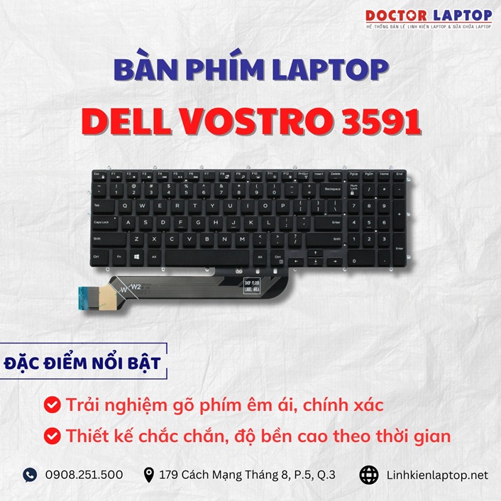 Cung cap thay ban phim laptop Dell Vostro 3591 chinh hang gia tot nhat
