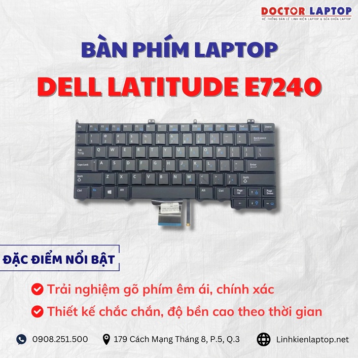 Cung cap thay ban phim laptop Dell Latitude E7240 chinh hang gia tot nhat