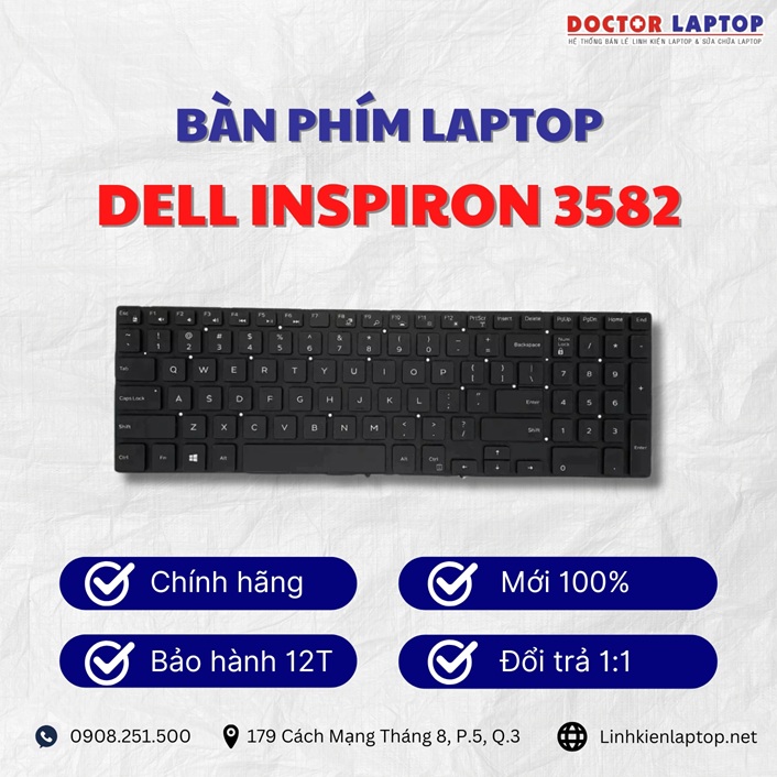 Gioi thieu ve ban phim laptop Dell Inspiron 3582