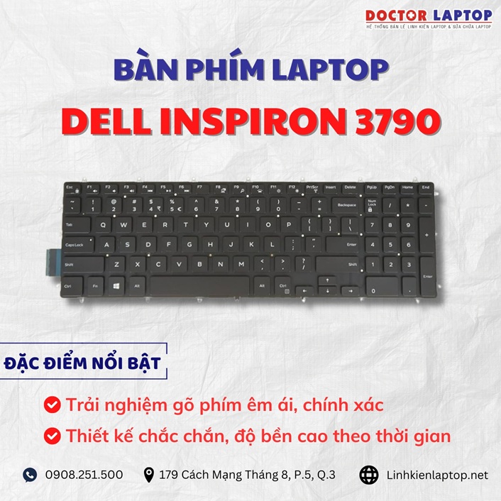 Cung cap thay ban phim laptop Dell Inspiron 3790 chinh hang gia tot nhat