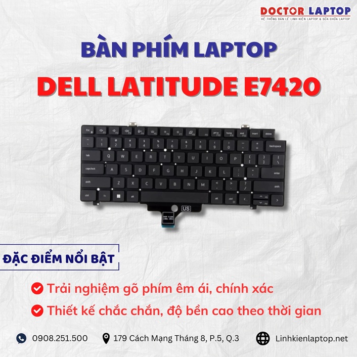 Cung cap thay ban phim laptop Dell Latitude E7420 chinh hang gia tot nhat