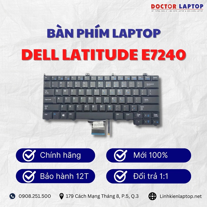 Gioi thieu ve ban phim laptop Dell Latitude E7240