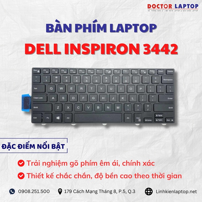 Cung cap thay ban phim laptop Dell Inspiron 3442 chinh hang gia tot nhat
