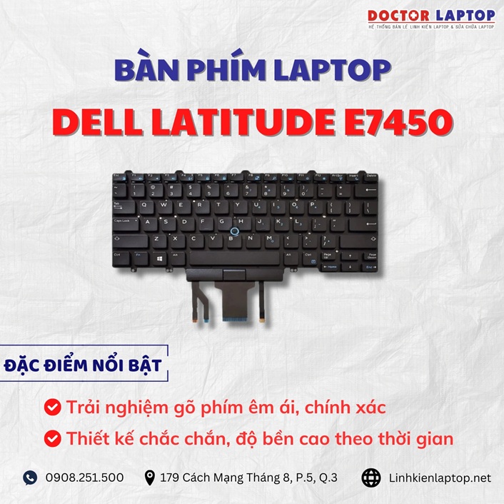 Cung cap thay ban phim laptop Dell Latitude E7450 chinh hang gia tot nhat