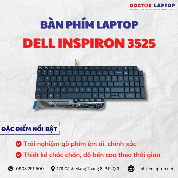 Cung cap thay ban phim laptop Dell Inspiron 3525 chinh hang gia tot nhat