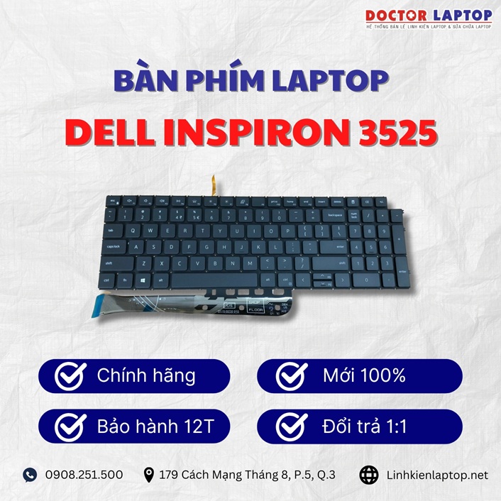 Gioi thieu ve ban phim laptop Dell Inspiron 3525