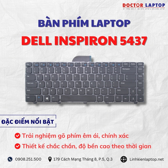 Cung cap thay ban phim laptop Dell Inspiron 5437 chinh hang gia tot nhat