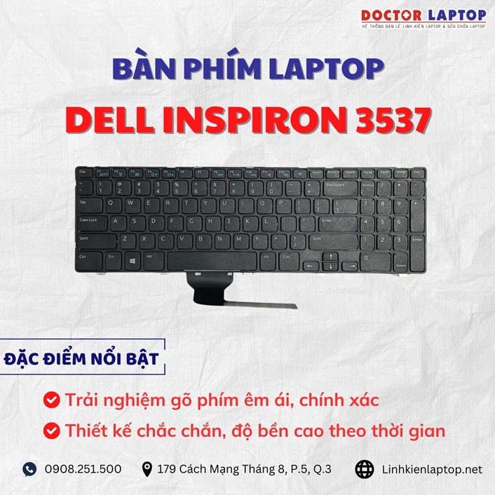 Cung cap thay ban phim laptop Dell Inspiron 3537 chinh hang gia tot nhat