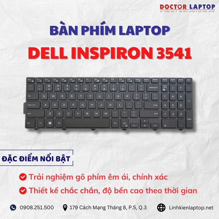 Cung cap thay ban phim laptop Dell Inspiron 3541 chinh hang gia tot nhat