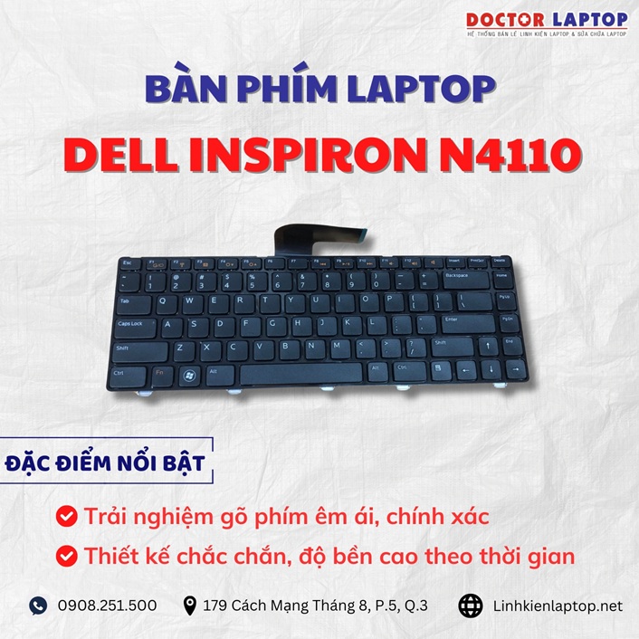 Cung cap thay ban phim laptop Dell Inspiron N4110 chinh hang gia tot nhat