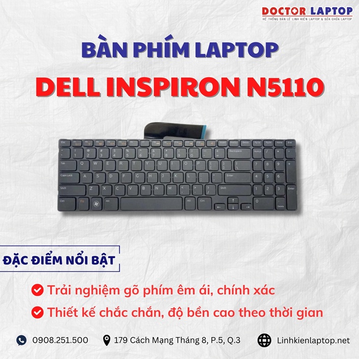 Cung cap thay ban phim laptop Dell Inspiron N5110 chinh hang gia tot nhat
