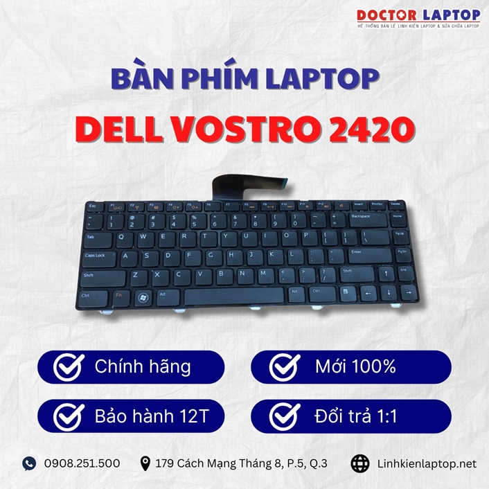 Gioi thieu ve ban phim laptop Dell Vostro 2420