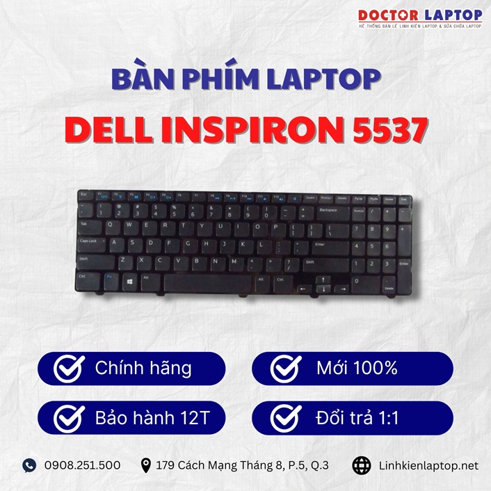 Gioi thieu ve ban phim laptop Dell Inspiron 5537