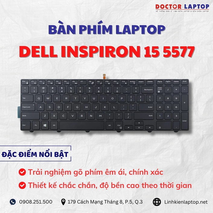 Cung cap thay ban phim laptop Dell Inspiron 15 5577 chinh hang gia tot nhat