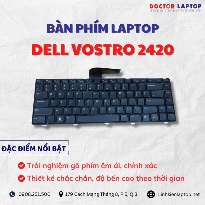 Cung cap thay ban phim laptop Dell Vostro 2420 chinh hang gia tot nhat