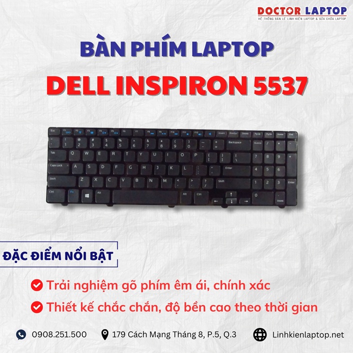 Cung cap thay ban phim laptop Dell Inspiron 5537 chinh hang gia tot nhat