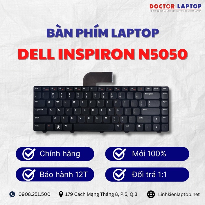 Gioi thieu ve ban phim laptop Dell Inspiron N5050