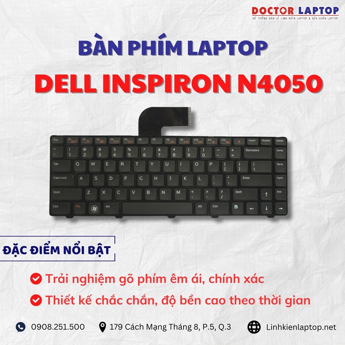 Cung cap thay ban phim laptop Dell Inspiron N4050 chinh hang gia tot nhat