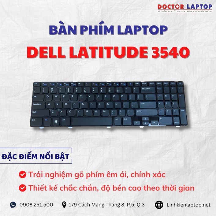 Cung cap thay ban phim laptop Dell Latitude 3540 chinh hang gia tot nhat