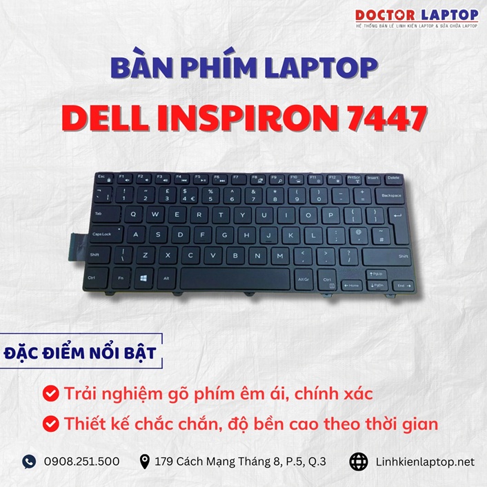 Cung cap thay ban phim laptop Dell Inspiron 7447 chinh hang gia tot nhat