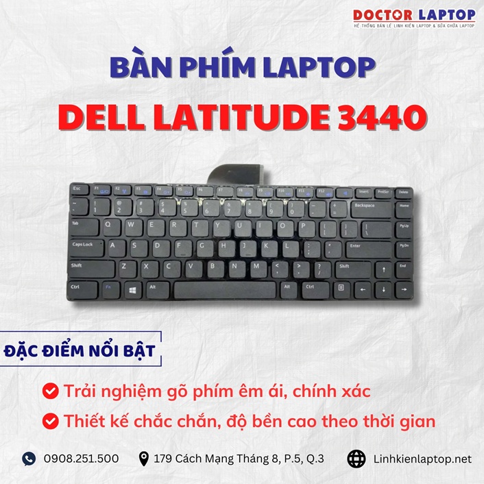 Cung cap thay ban phim laptop Dell Latitude 3440 chinh hang gia tot nhat