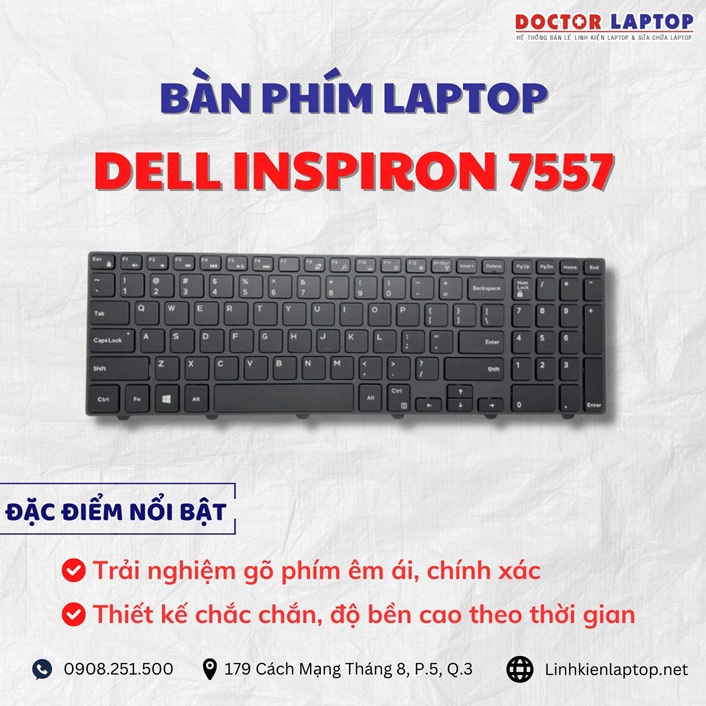 Cung cap thay ban phim laptop Dell Inspiron 7557 chinh hang gia tot nhat