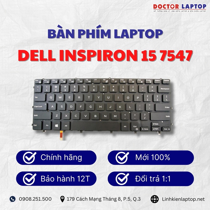 Gioi thieu ve ban phim laptop Dell Inspiron 15 7547