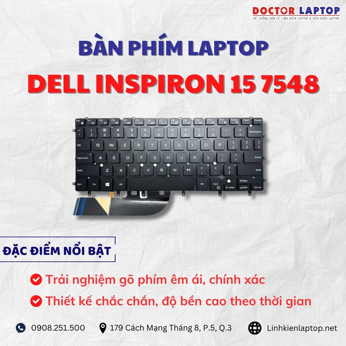 Cung cap thay ban phim laptop Dell Inspiron 15 7548 chinh hang gia tot nhat