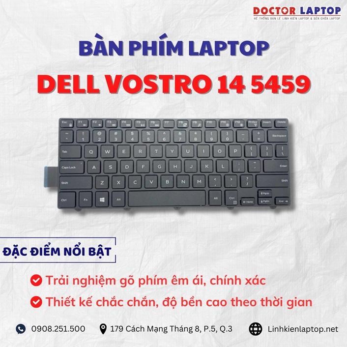 Cung cap thay ban phim laptop Dell Vostro 14 5459 chinh hang gia tot nhat