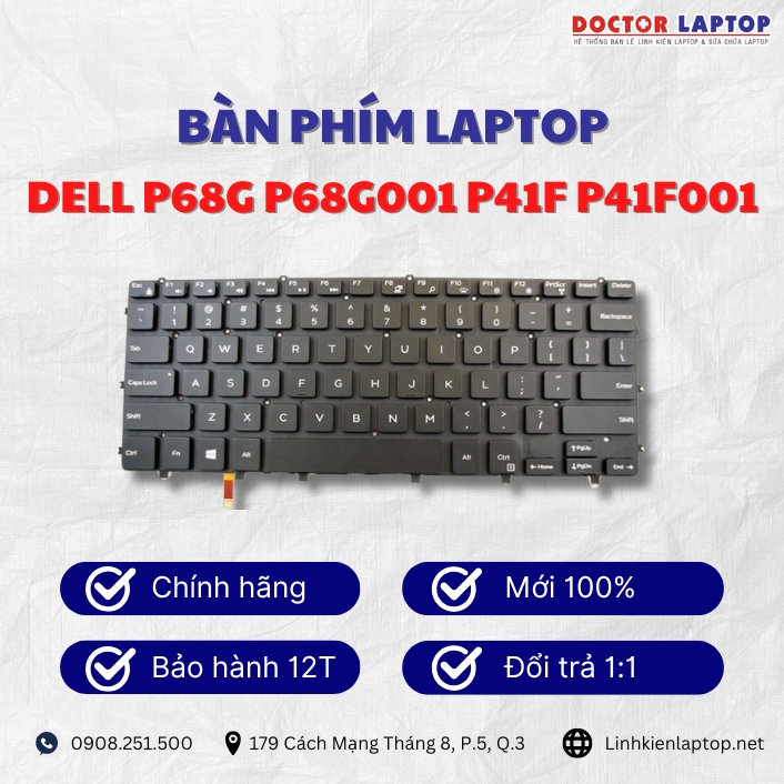 Gioi thieu ve ban phim laptop Dell P68G P68G001 P41F P41F001
