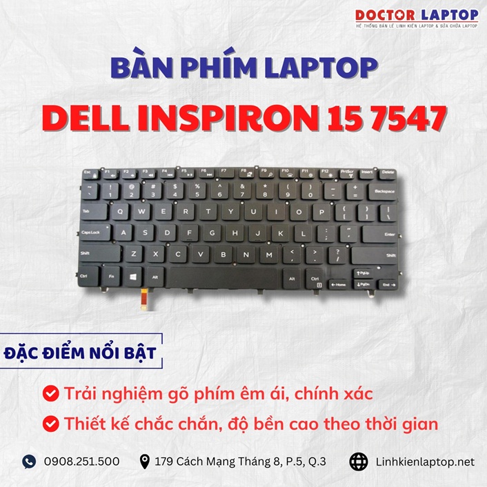 Cung cap thay ban phim laptop Dell Inspiron 15 7547 chinh hang gia tot nhat