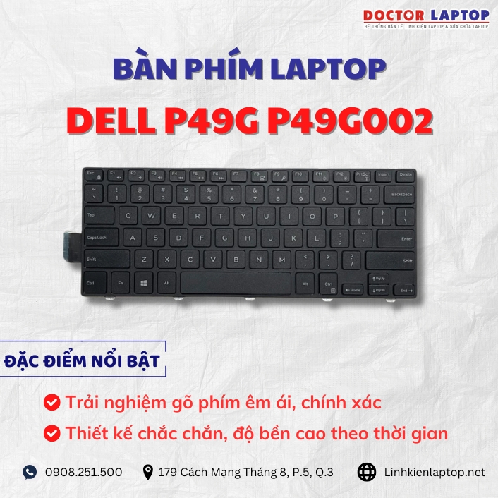 Cung cap thay ban phim laptop Dell P49G P49G002 chinh hang gia tot nhat