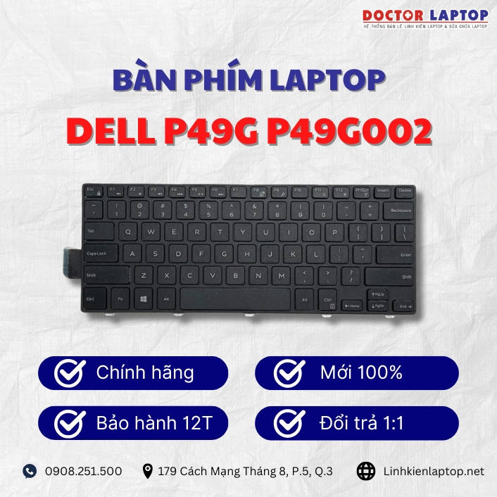 Gioi thieu ve ban phim laptop Dell P49G P49G002