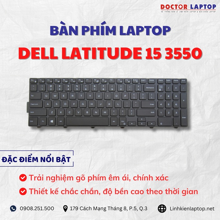 Cung cap thay ban phim laptop Dell Latitude 15 3550 chinh hang gia tot nhat