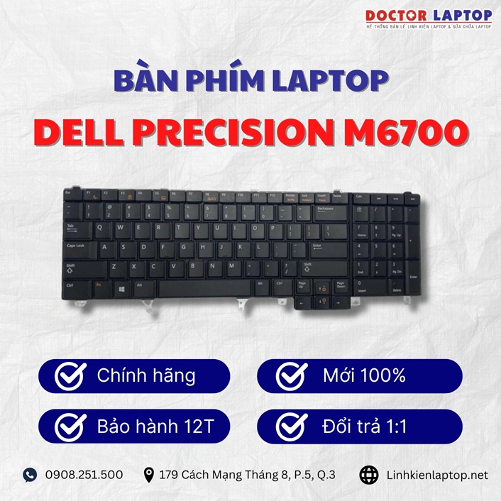 Gioi thieu ve ban phim laptop Dell Precision M6700