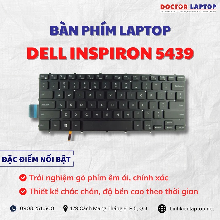 Cung cap thay ban phim laptop Dell Inspiron 5439 chinh hang gia tot nhat