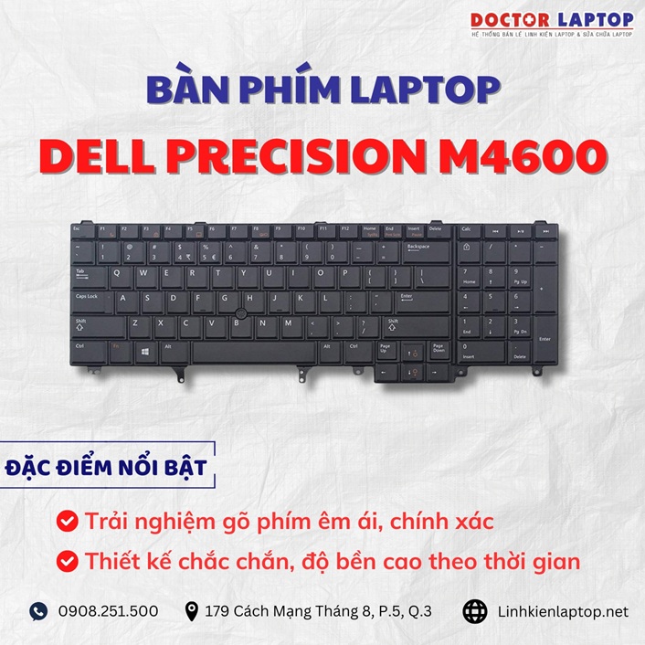 Cung cap thay ban phim laptop Dell Precision M4600 chinh hang gia tot nhat