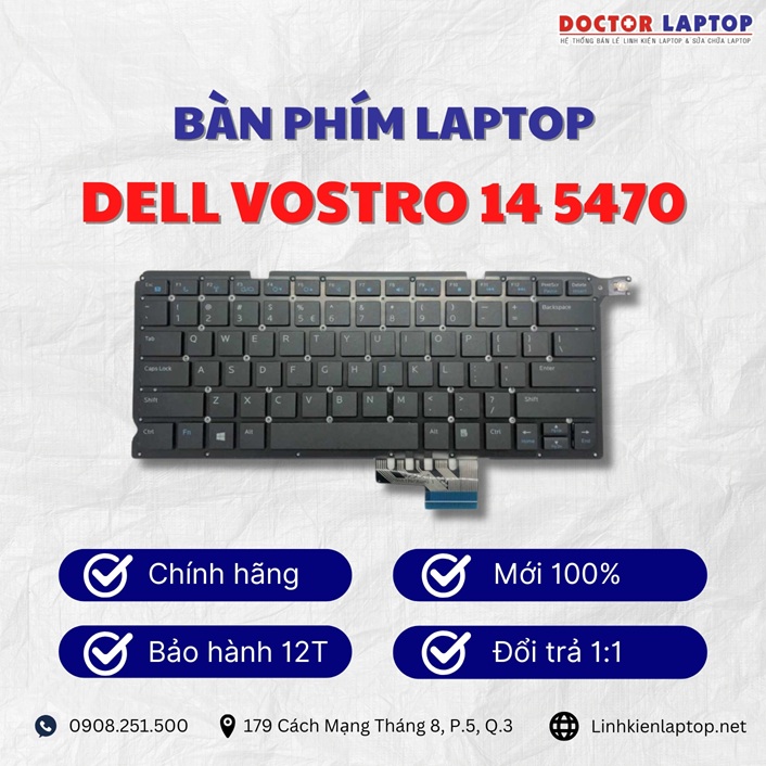 Gioi thieu ve ban phim laptop Dell Vostro 14 5470