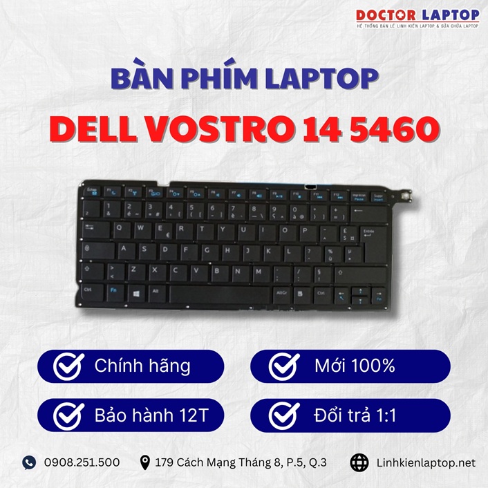 Gioi thieu ve ban phim laptop Dell Vostro 14 5460