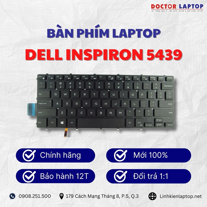 Gioi thieu ve ban phim laptop Dell Inspiron 5439