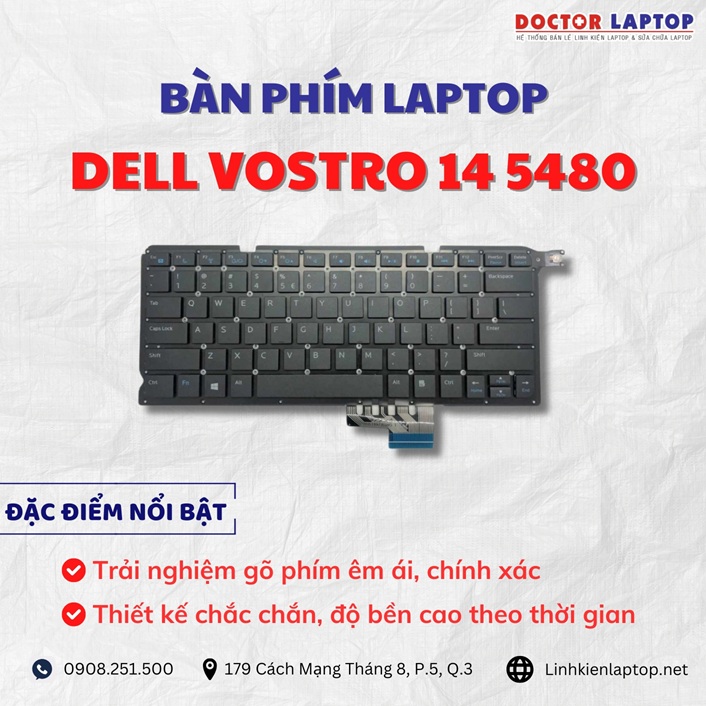 Cung cap thay ban phim laptop Dell Vostro 14 5480 chinh hang gia tot nhat