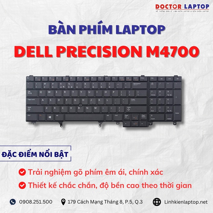 Cung cap thay ban phim laptop Dell Precision M4700 chinh hang gia tot nhat