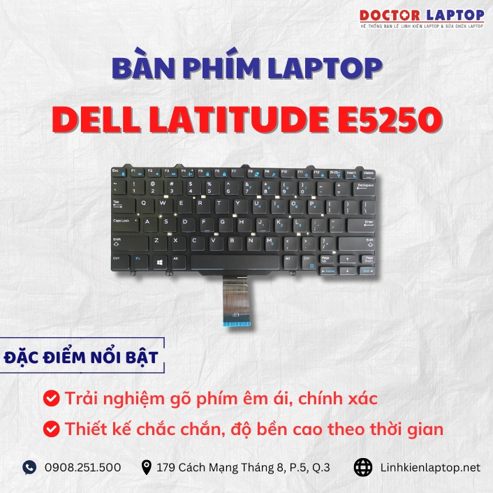 Cung cap thay ban phim laptop Dell Latitude E5250 chinh hang gia tot nhat