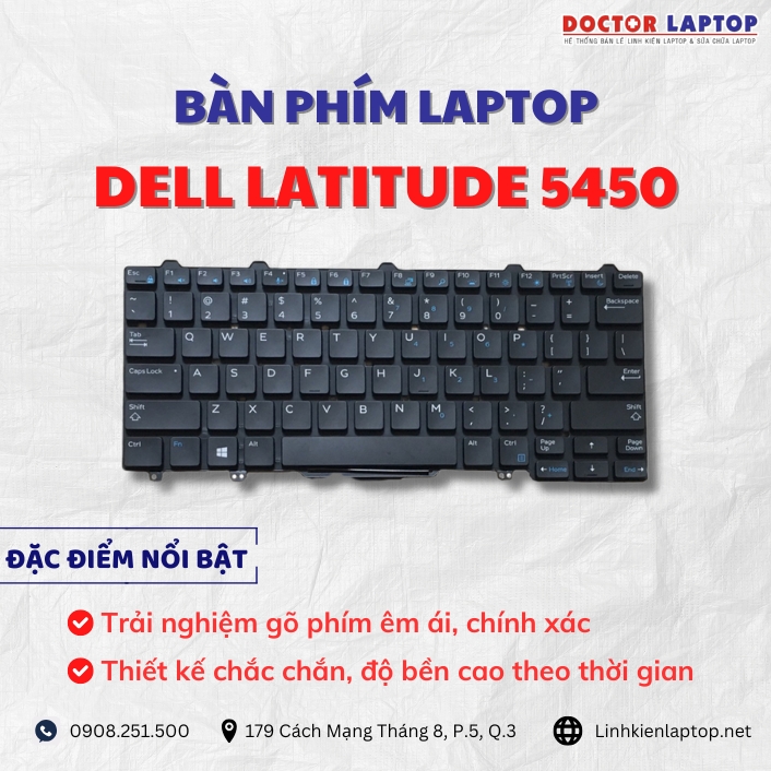 Cung cap thay ban phim laptop Dell Latitude 5450 chinh hang gia tot nhat