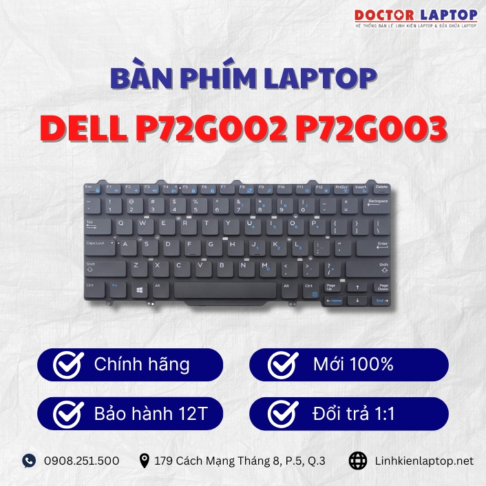 Gioi thieu ve ban phim laptop Dell P72G002 P72G003