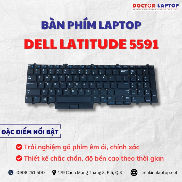 Cung cap thay ban phim laptop Dell Latitude 5591 chinh hang gia tot nhat